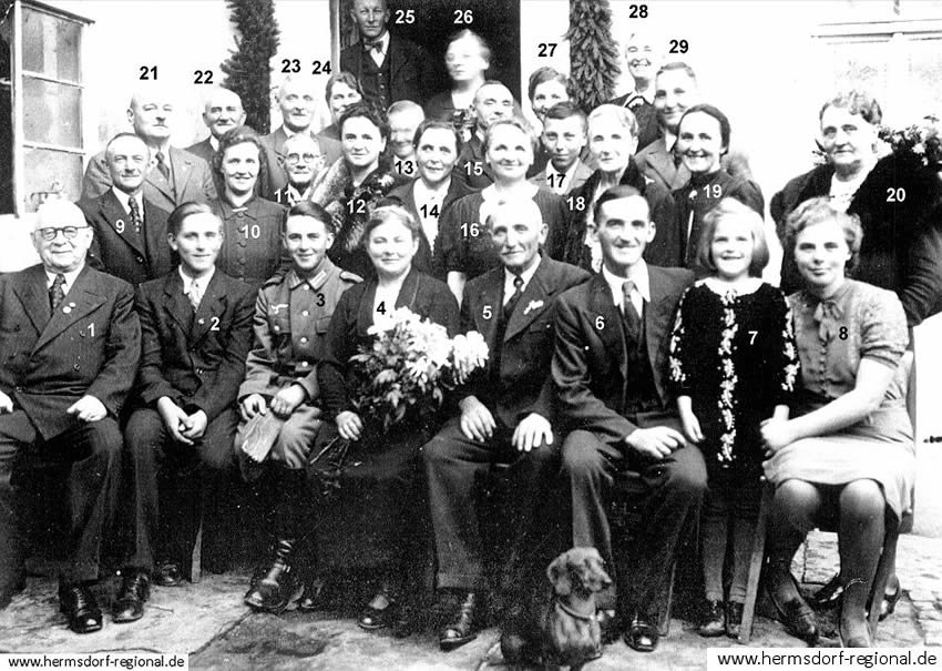 Familienfeier 1943 (vermutlich Goldene Hochzeit)